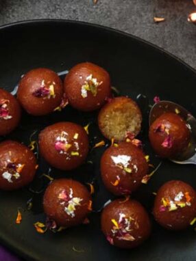 Sake-Infused Gulab Jamun