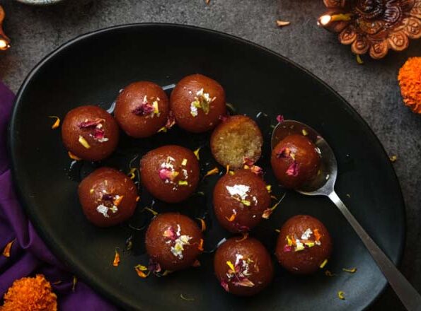 Sake-Infused Gulab Jamun